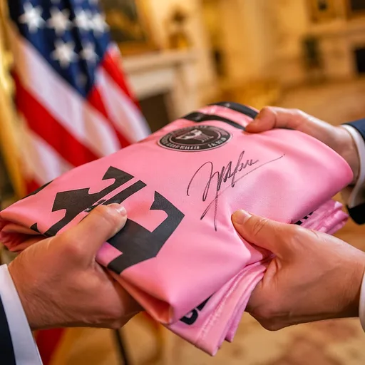 Messi Meets President Trump at the White House