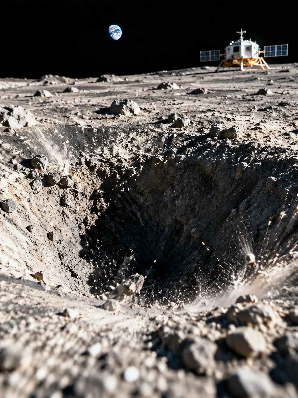 NASA Spots the Moon's Biggest New Crater in Years — a Warning for Future Moon Bases — episode cover art